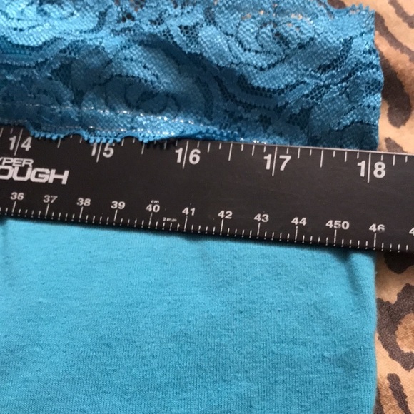 Avenue size 14 turquoise / Aqua blue camisole grosgrain Ribbon & lace - Picture 5 of 5